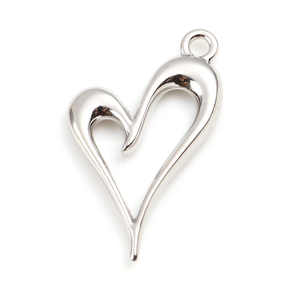 10 Pcs Alloy Heart Charms Multicolor Painted Love Heart Pendants For Diy Necklace Jewelry Making Findings 24mm X 15mm