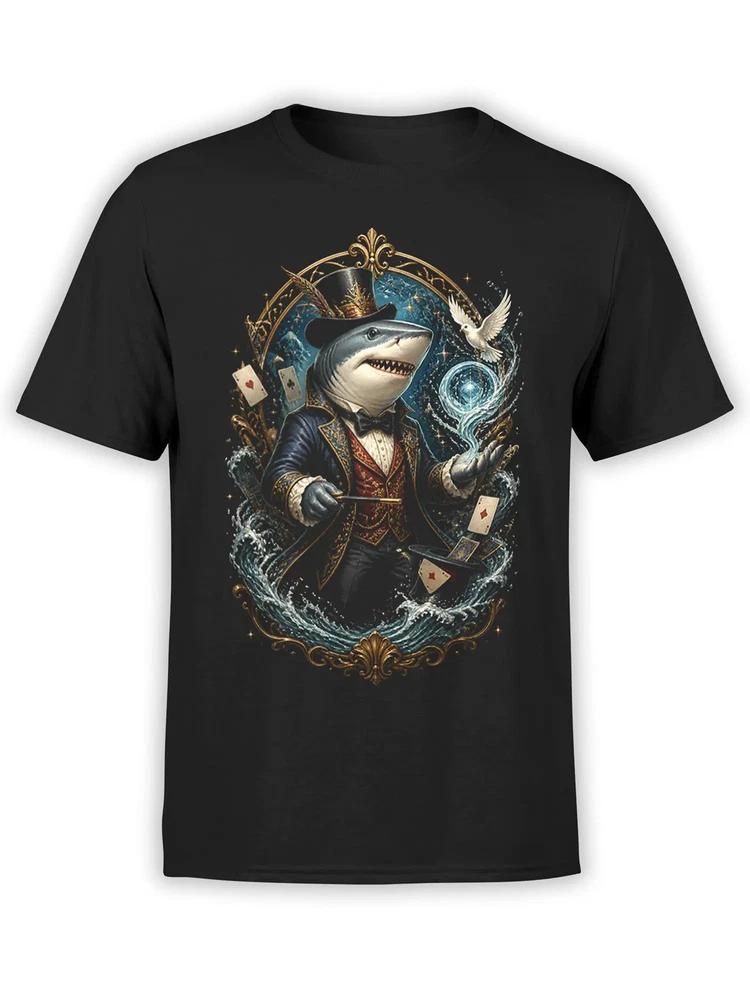 Magician Shark Fantasy TShirt Unisex S