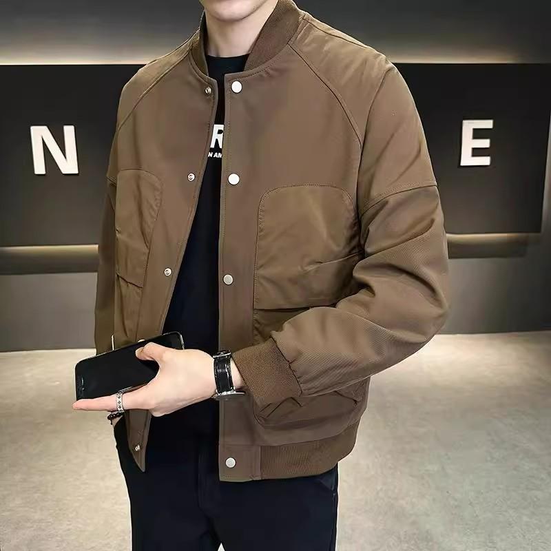 Giacche da lavoro casual primaverili e autunnali da uomo, nuove, semplici, da uomo, slim, uniformi da baseball, giacche versatili, top da uomo per ragazzi