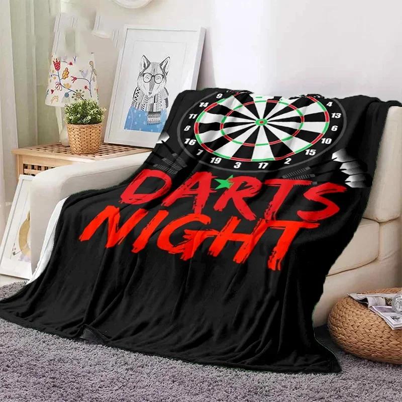 Darts Pattern Flannel Throw Blanket Blank Soft Warm Series and Ice Fire Darts Fashion Flannel Warm Sofa Bed Camping Kids Gifts