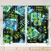 2 Pieces - Gamepad Printed Curtains - Polyester Material - Bedroom, Living Room, Study Private Curtains - Customizable Patterns