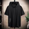 Men's Sports Short Sleeved T Shirt Hooded Fashionable  Breathable Loose Outdoor Running Casual