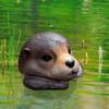 Cross-Border Outdoor Garden Pond Decor: Floating Otter Head Resin Craft.