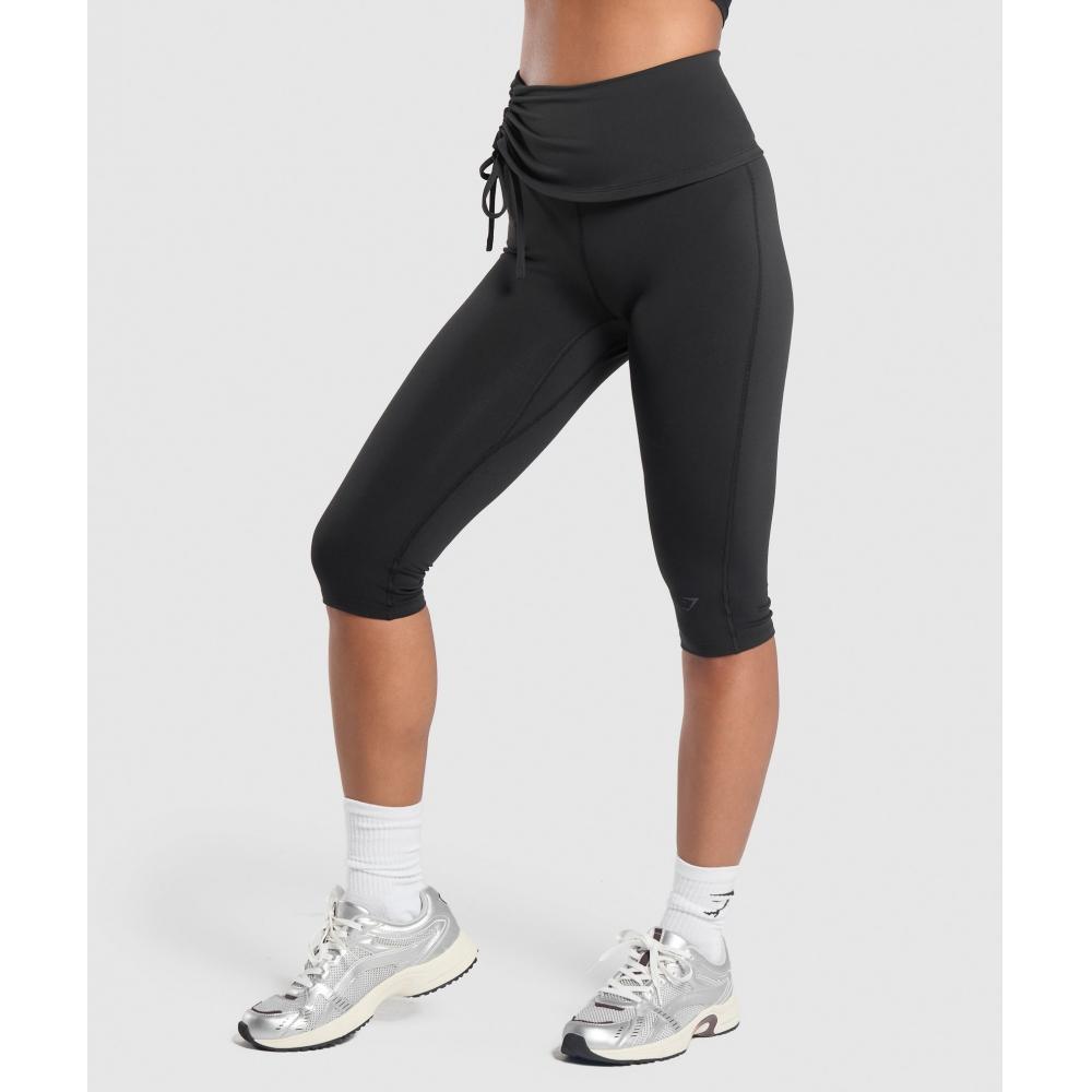 Gymshark Ruched Capri Leggings Black B9a9m Bb2j
