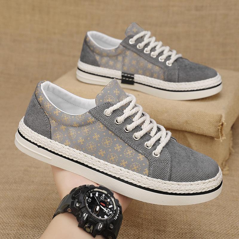 

Canvas men s shoes 2025 new spring and summer breathable casual board shoes old Beijing cloth shoes light linen driving trendy shoes 44