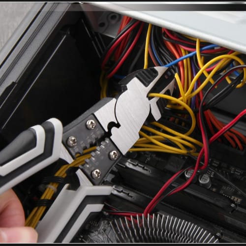 LEONTOOL Multi-Function Precision Nippers, Heavy-Duty Power Nippers for Electricians, Professional Electrician's Nippers, Precision Crimping Pliers, C