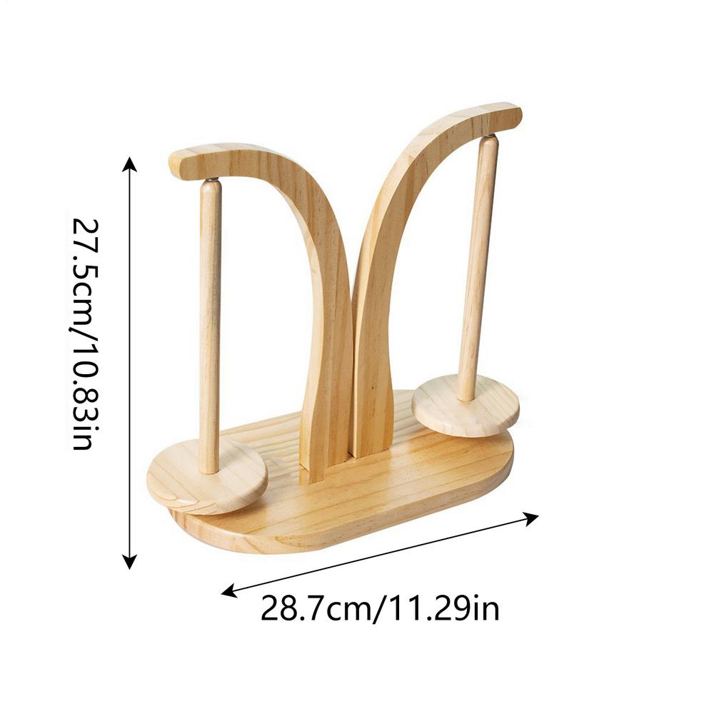 Wooden Yarn Holder SpinningKnitting Tools Crochet Yarn Holder Rotating Magnetic Thread Spool Wool Ball Winder