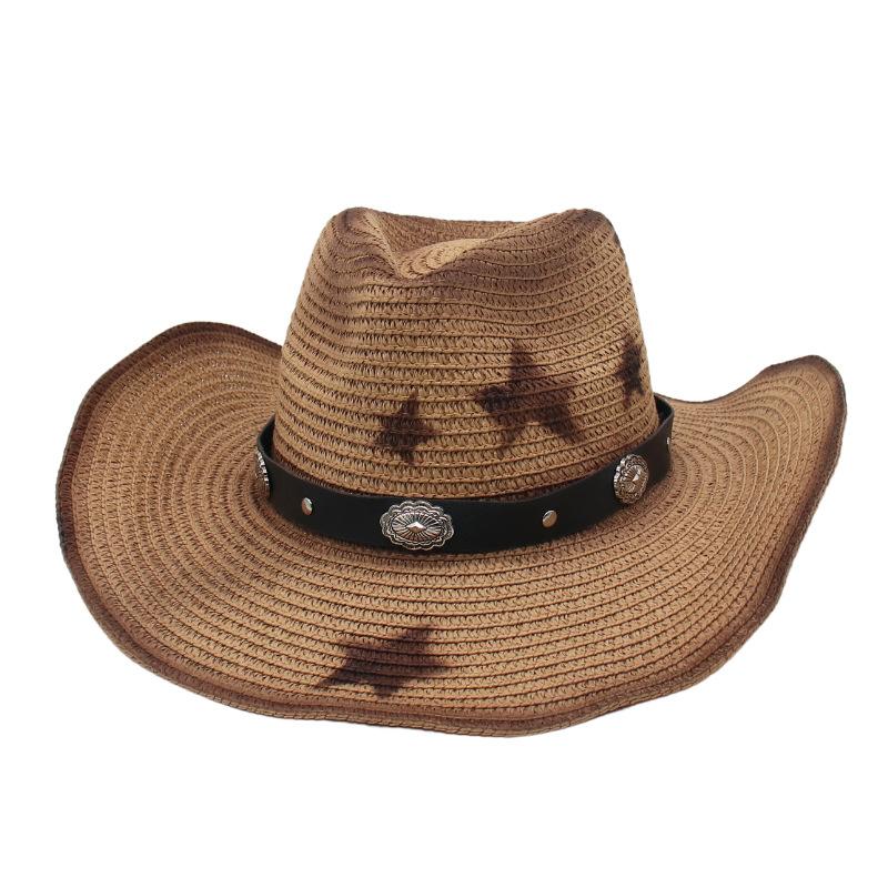 Sunscreen Sun Hat Vacation Sun Hat Outdoor Western Hat Cowboy Beach Seaside Summer Shade Straw Hat