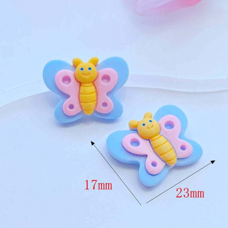 10Pcs New Cute Mini Little Bee Resin Figurine Crafts Flatback Cabochon Ornament Jewelry Making Hairwear Accessories