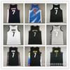 Maglia da Basket Brooklyn Nets 7 Kevin Durant Ricamata Uomo Donna Abbigliamento Sportivo Traspirante Performance Tee