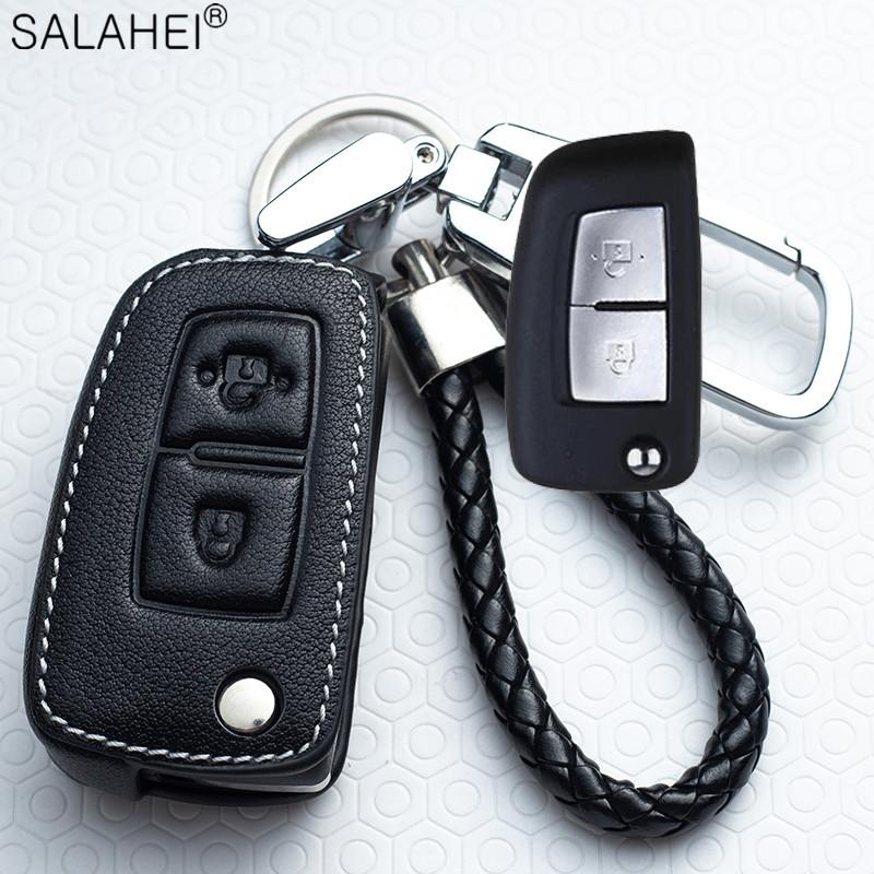 Leather Car Key Cover Case Shell For Nissan Qashqai J11 X-Trail Juke Micra Murano Tiida Maxima Altima Pulsar Auto Accessories