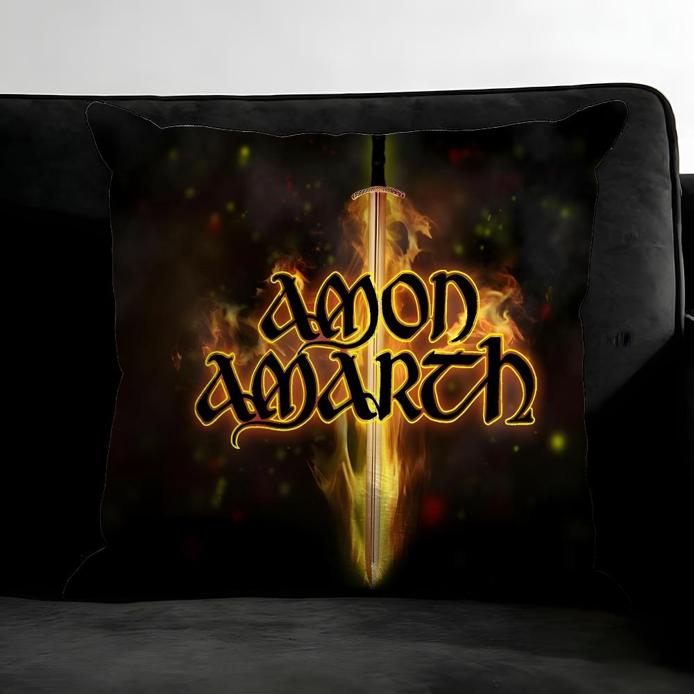 AAmon AmarthH Band Cushion Cover Pillowcase Ultra Soft Skin Friendly Fabric Cloud Like Comfort Concealed Zipper