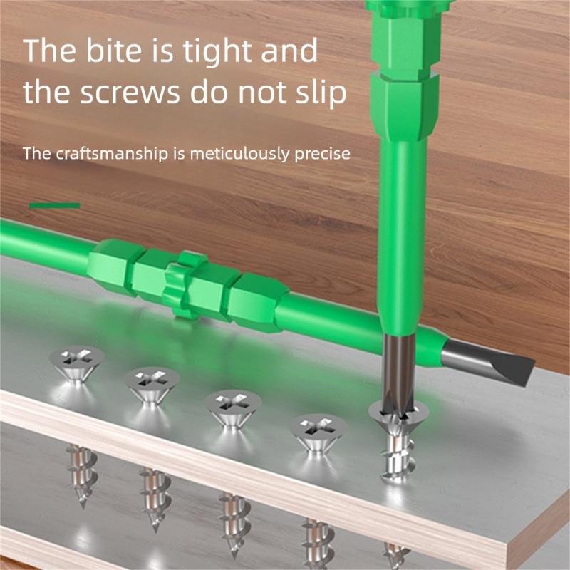 Heavy Duty Double Ended Magnetic Screwdriver Heavy Duty Double Tip Design High Torque for Mechanics Electrical Repairs