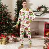 Christmas Print Cute Family Set Pajamas, Home Clothes, Family Set Long Sleeve Top Pants Set