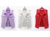 Women's Short Slim Sleeveless Denim Vest - Solid Color Waistcoat Cardigan