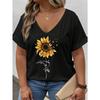 Plus Size Heart Design Pattern Printed T-shirts Summer Fashionable High Quality Short Sleeved