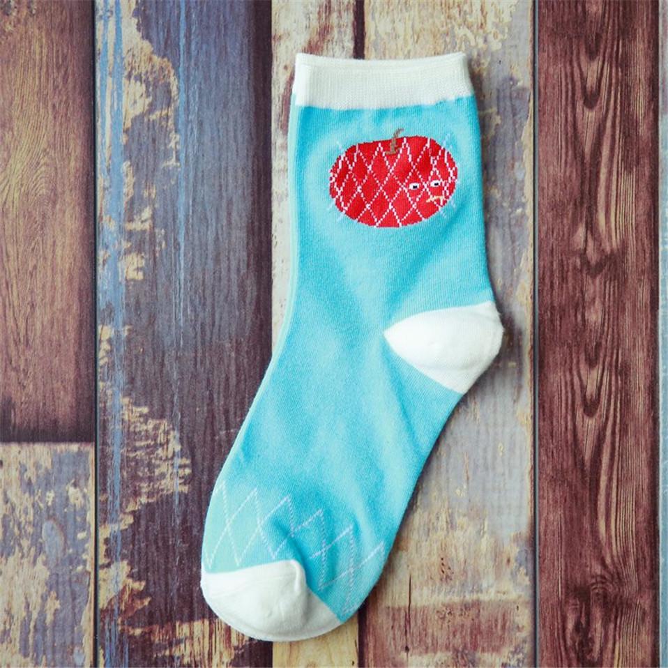 Moda desene animate ciorapi fructe femei minunate bumbac Harajuku Calcetines Skateboard Chaussette Hip Hop