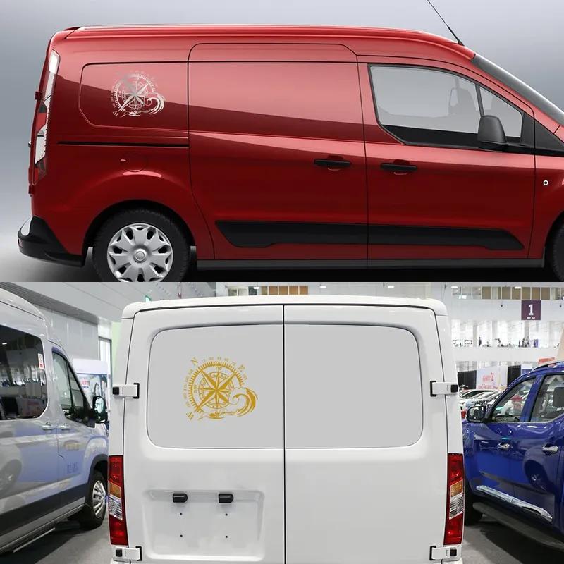 Car Ocean Compass Styling Stickers for SUV Camper RV Van Motorhome Caravan Pickup Vinyl Decal Decoration Auto Tuning Accessories