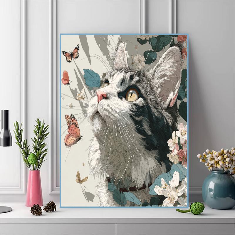 Cute Maine Coon Pattern 3pcs 100% Round Full Drill 5D DIY Diamond Painting Embroidery Cross Stitch Rhinestone Décor