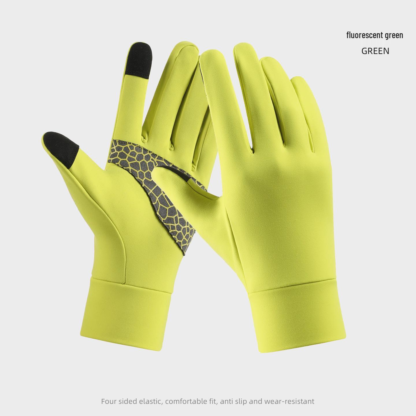 Warm Touchscreen Cycling Gloves for Autumn/Winter - Fleece, Anti-Slip, Unisex Large