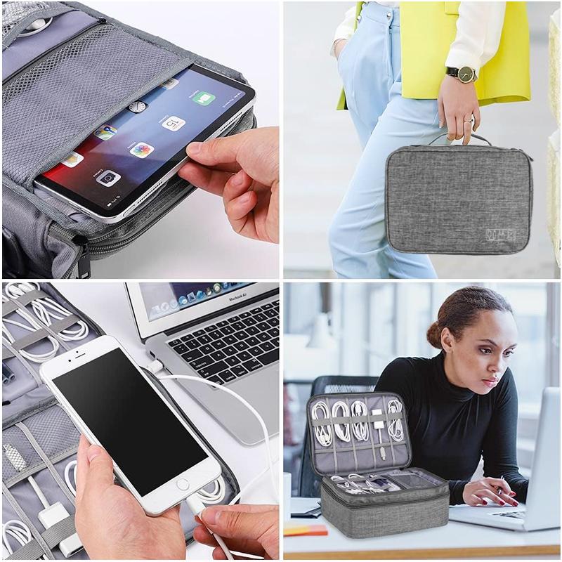 Travel Cable Storage Bag Portable Waterproof Digital Electronic USB Data Cable Charger Plug Storage Cable