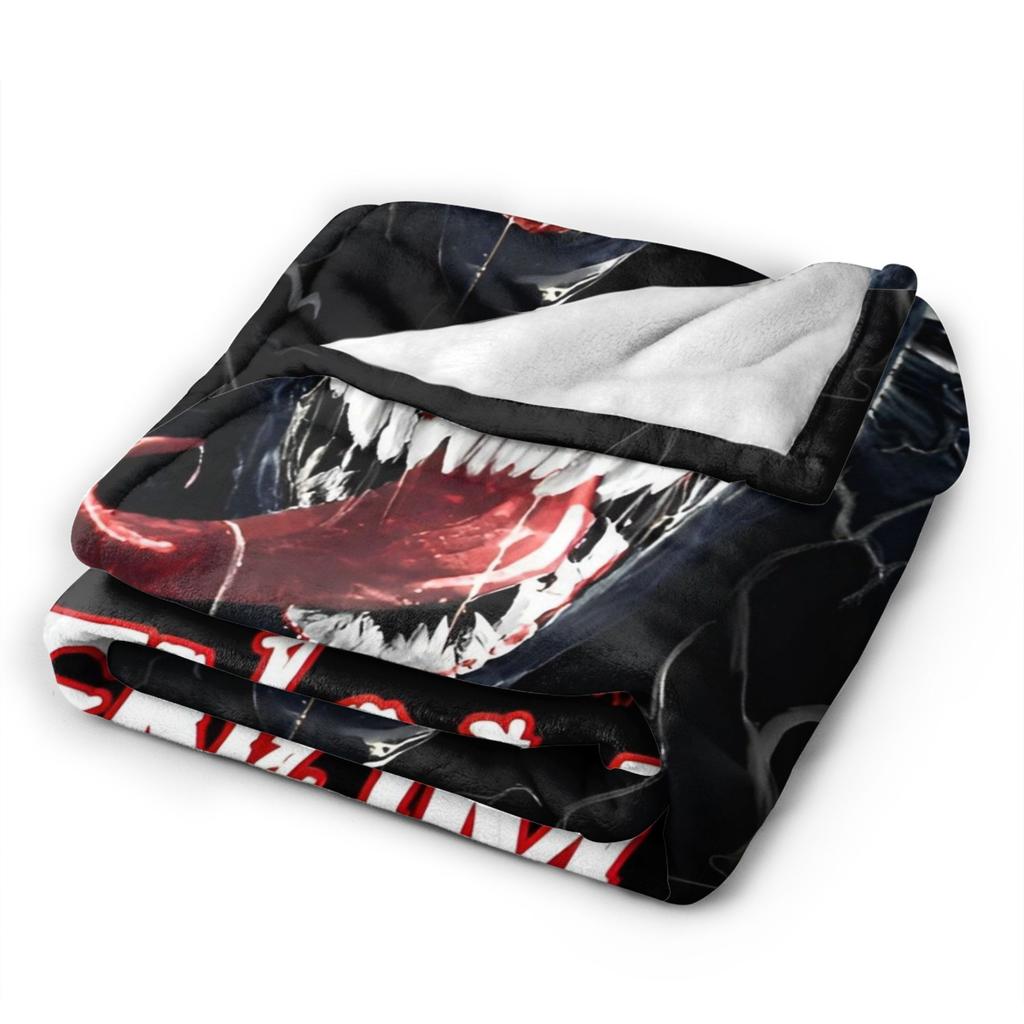 Venom Blanket  Warm Street Trend Plush Throw Blanket For Children Bedroom Flannel Bedspread Bed Cover