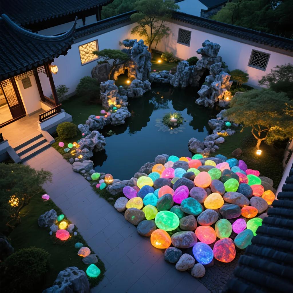 5/10pcs Oversized Glowing Resin Stones for Garden Landscapes Fish Tanks Resistant Patio Yard Garden
