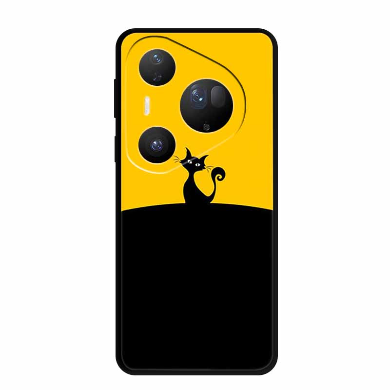 Cover For Huawei Pura 80 Pro Plus Silicone TPU Phone Case for Pura80 pro+ 80 Ultra Para Black Back Soft Protector Cartoon Capa