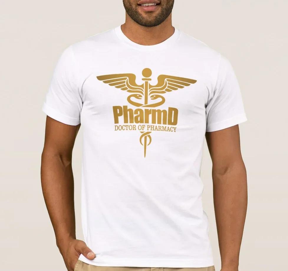 Doctor of Pharmacy Caduceus PharmD Snakestaff Symbol TShirt 100 Cotton ONeck Short Sleeve Casual Mens Tshirt Size S3XL