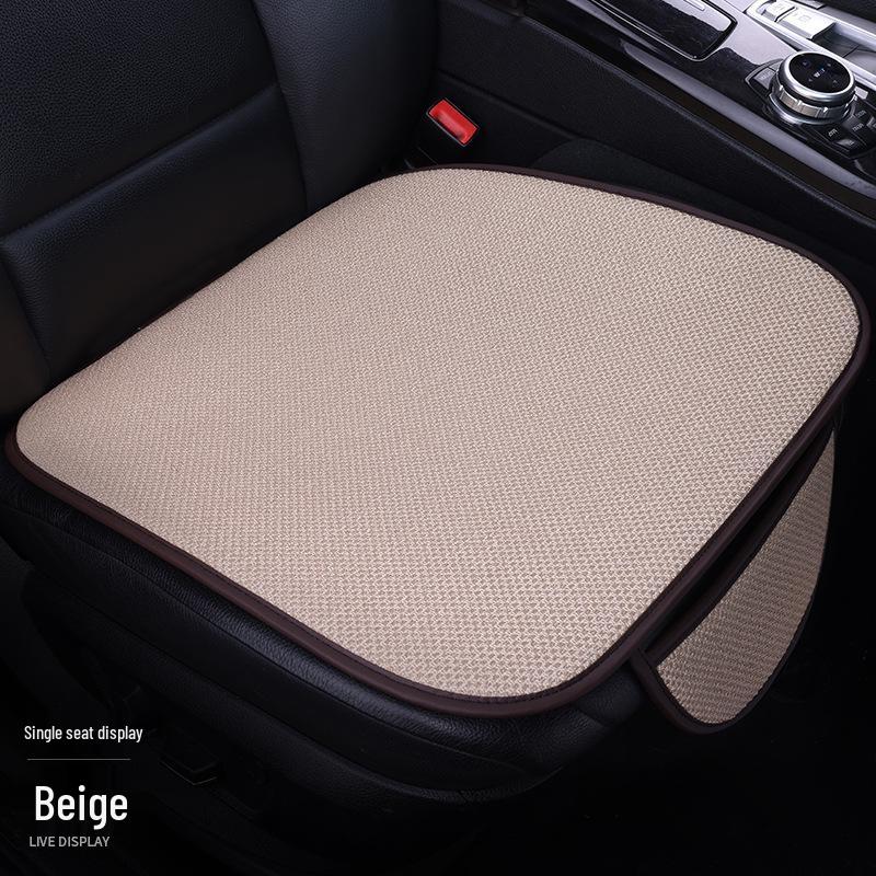 Set Cuscini per Sedile Auto in Lino per Tutte le Stagioni: Set Universale in Tre Pezzi per Sedili Anteriori (Guidatore/Passeggero) e Posteriori