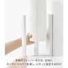 Yamazaki Tower Kitchen Paper Holder with Stopper, Magnetic, White, Approx. W5 x D10.2-17.5 x H24.5cm, One-Hand Tear, Model 3398