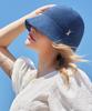 Bajal Studded Logo Summer Knit Bucket Hat Navy