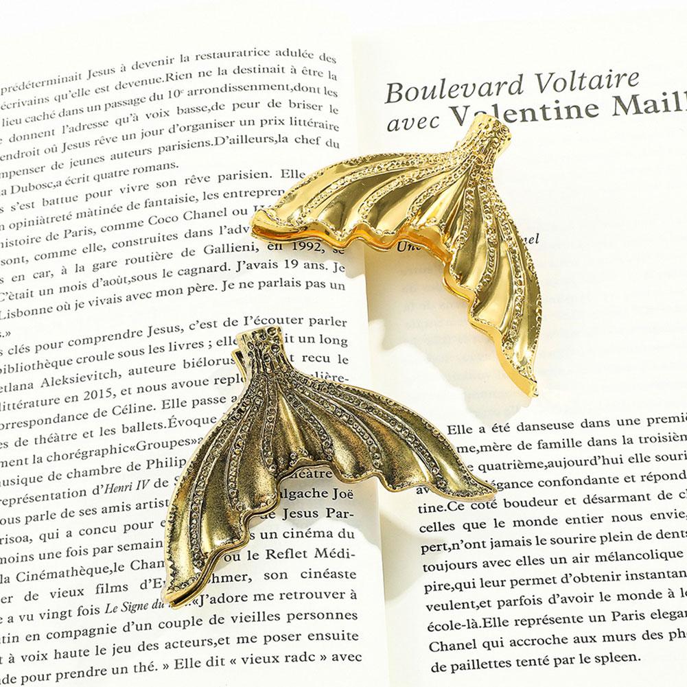 Retro Goldfish Tail Metal Book Clip Anti Folding Book Fixing Clip Multifunctional Anti Slip Book Clip Accessories