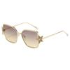 2025 New Fashion Luxury Sun Glasses Stars Rhinestones Metal Frame Women Square Sunglasses for Party Travel