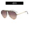 Personalized toad-shaped single beam sunglasses, new European and American sunglasses, retro fashion UV-proof sunglasses