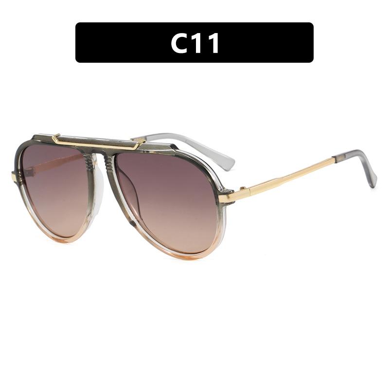 Personalized toad-shaped single beam sunglasses, new European and American sunglasses, retro fashion UV-proof sunglasses