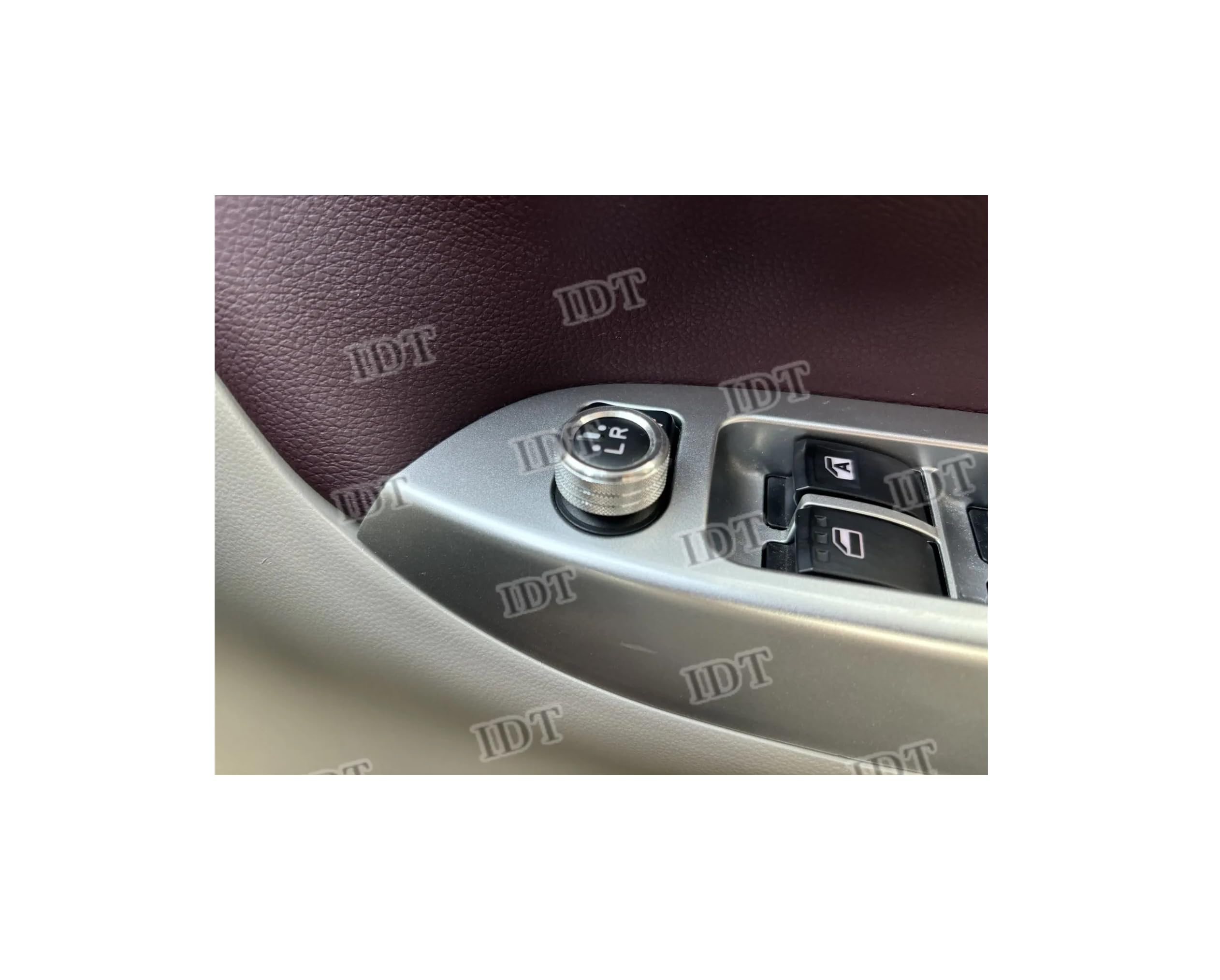 IDT Door Mirror Adjustment Aluminum Ring Compatible with Daihatsu Cast серебряный