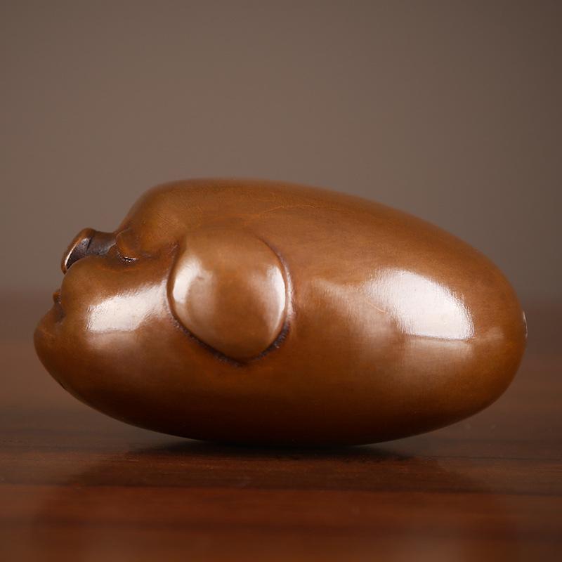 Mini Home Decor Cute Fortune Ornament Creative Zodiac Pig Copper Decoration Small Plaything