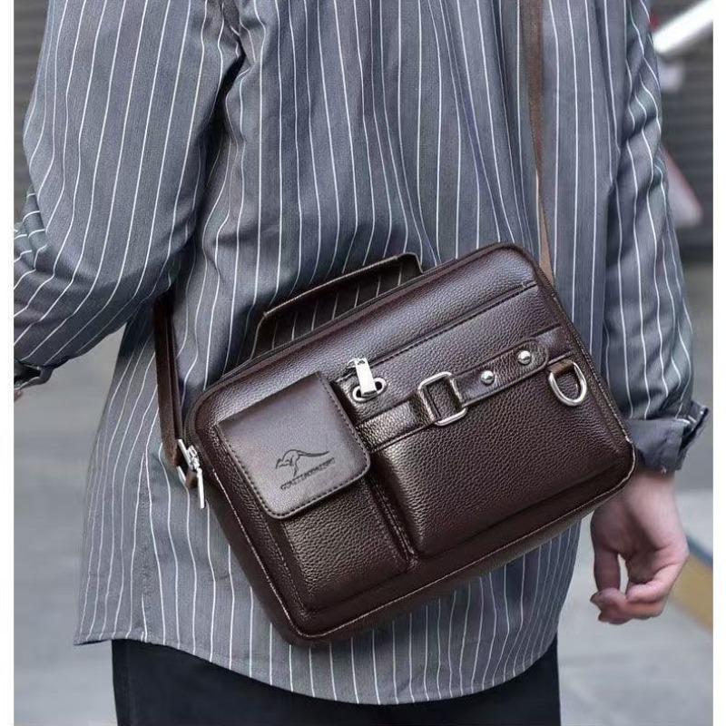 Men's Briefcase Bag Oblique Span Bag Business Men's Bag Horizontal Handbag Shoulder Bag Men's Bag
