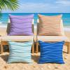 Wave Lines Cushion Cover Short Plush Soft DoubleSided Printing Pillow Case Cozy Sofa Bedroom Home Decor Gift