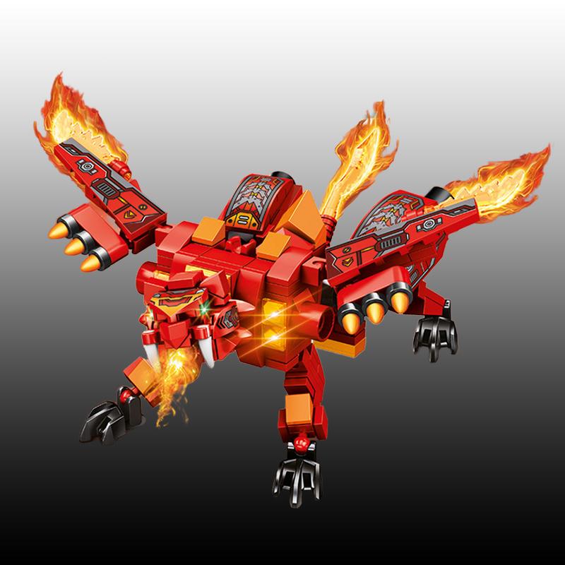 Ungiftige Sembo 4-in-1 God Of War Verwandlungs-Mech Bausteine Moc Ingenieurfahrzeug Modelle Kombinierbare Roboter-Montage Bausteine Spielzeug Geschenke