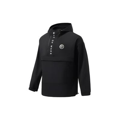 Veste de sport à capuche ample demi-zip à imprimé lettres Li Ning Wade Series Homme Veste Noir AFDR363-4