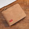 Schoolbag1011 new men's wallet short horizontal zipper 30% off change bag retro casual buckle square bag