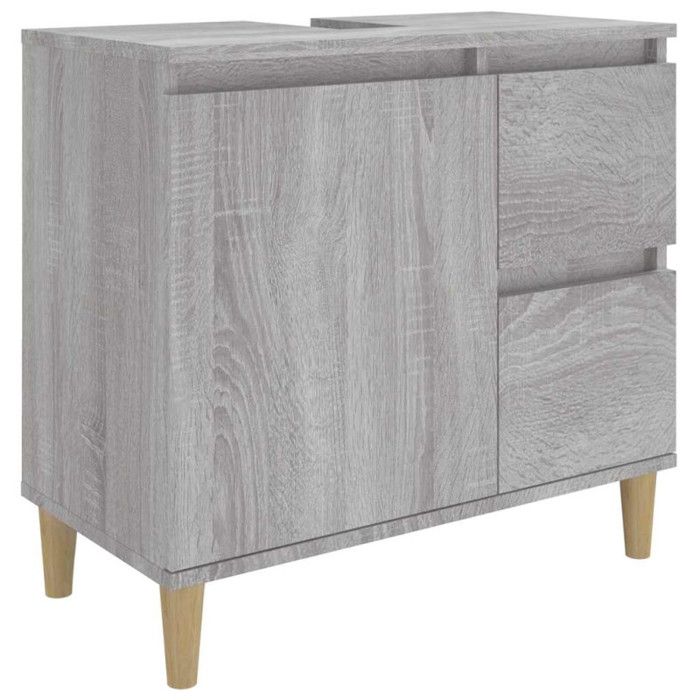 VidaXL Armoire de bain sonoma gris 65x33x60 cm bois d'ingénierie 819826