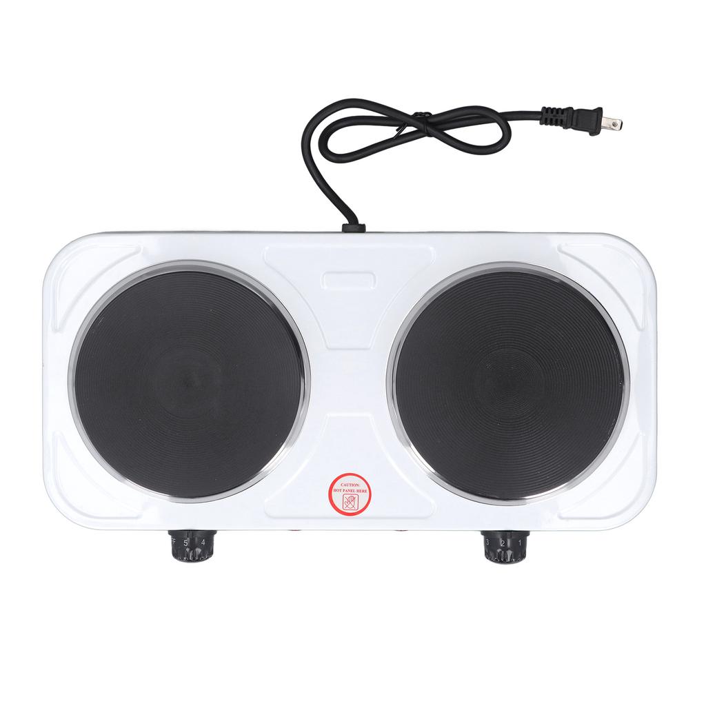 Electric Hot Plate 2000W Double Cooker Plate Countertop Electric Heater for Frying Boiling US Plug 1