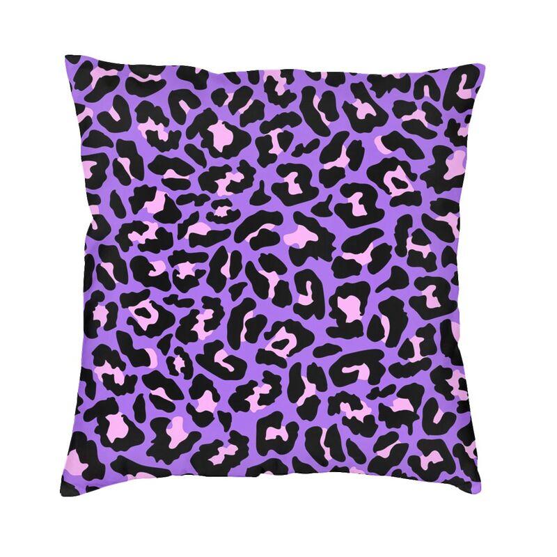 Custom Brown Leopard Print Pillow Case 40X40Cm Living Room Decoration Modern Animal Cheetah Skin Chair Cushion Square Pillowcase