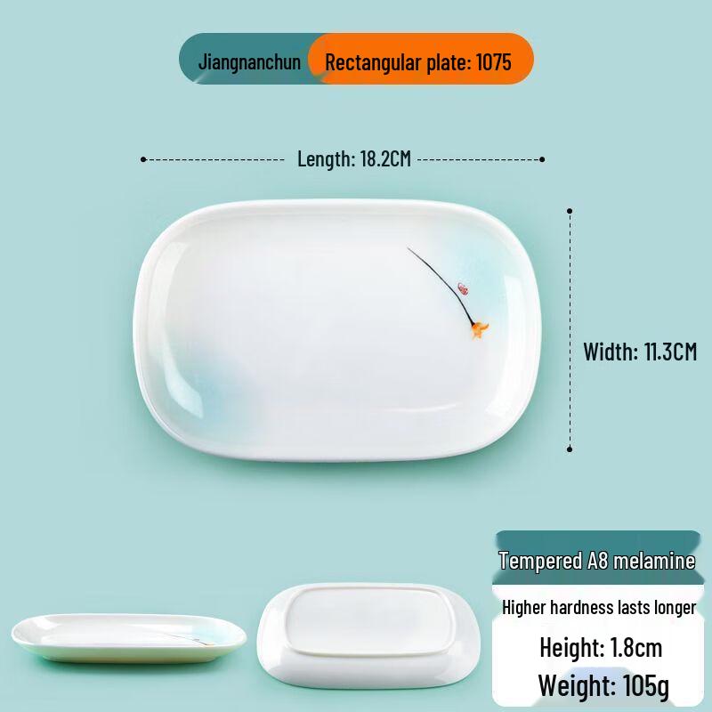 

Jijun Irregular Edge Melamine Serving Plates Pack of 10