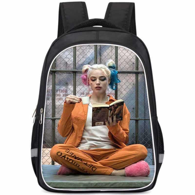 Harley Quinn Large Capacity Lightweight Oxford Fabric School Backpack For Kids