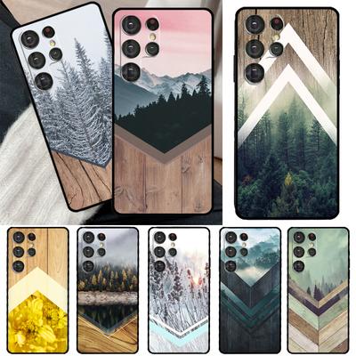 Forest Geometry Wood Nature Phone Case For Samsung Galaxy S20 FE S21 FE S22 Ultra Note20 Note10 S8 S9 S10 Plus Cover