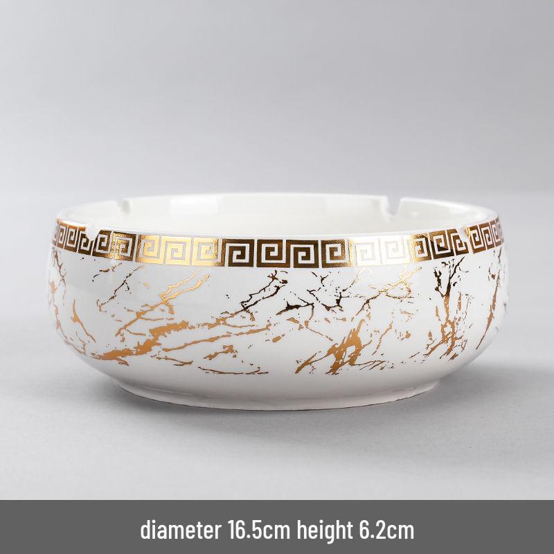 Large Vintage Ceramic Ashtray: Luxury Retro Decor for Home or Office